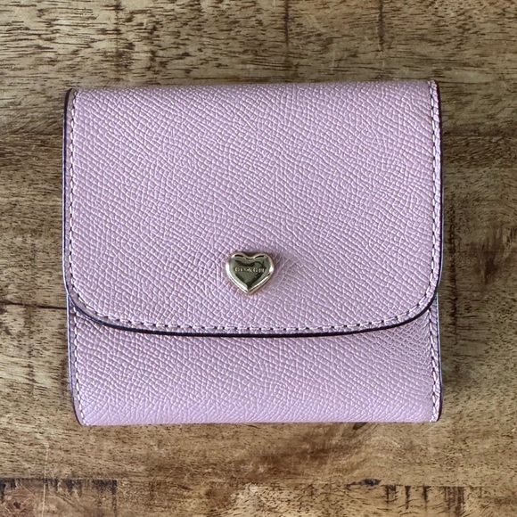 Coach Handbags - NWOT COACH CROSSGRAIN PINK LEATHER TRIFOLD WALLET WITH COA